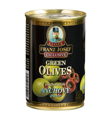 Zöld olívabogyó szardellakrémmel töltve, sós lében 300g