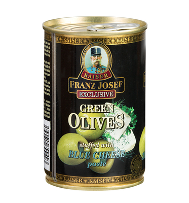 Zöld olívabogyó márványsajtkrémmel töltve, sós lében 300g