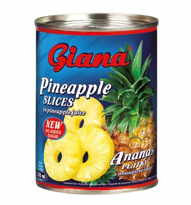 Ananászszeletek ananászlében, hozzáadott cukor nélkül
