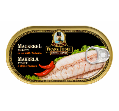 Makrélafilé növényi olajban, tabascoval 170 g