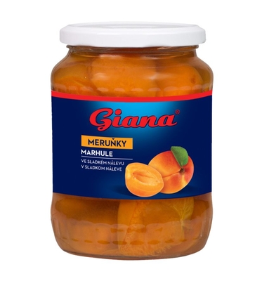 Őszibarack befőtt enyhén cukrozott lében 720ml